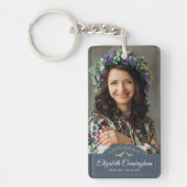 追悼式モノグラムクラシックフォトキープサケ キーホルダー (正面)