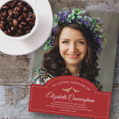 追悼式モノグラムクラシック写真ありがとう ポストカード