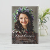 追悼式モノグラムモダンクラシック写真 サンキューカード (スタンド正面)