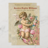 追悼式ヴィンテージエビクトリアンンジェルデス 案内状 (正面/裏面)