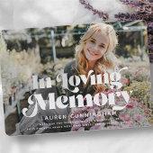 追悼式ヴィンテージクラシックシンプル写真 サンキューカード