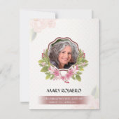 追悼式典のプログラムカード 招待状 (正面)