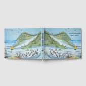 追悼式典 水彩 ビーチ 砂丘 アート ゲストブック (全面)