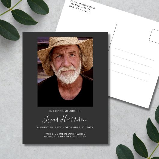 追悼式写真トリビュート ポストカード