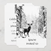 追悼式招待会 男性的鹿の芸術 招待状 (正面/裏面)