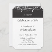 追悼式招待会 音楽のメモ 背景 招待状 (裏面)