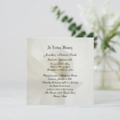 追悼式招待案内のお知らせ 招待状 (スタンド正面)