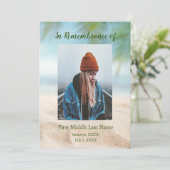 追悼式招待案内 海岸 海 湖 招待状 (スタンド正面)