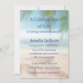 追悼式招待案内 海岸 海 湖 招待状 (裏面)