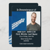 追悼式招待状パワーボートモーター 招待状 (正面/裏面)