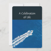 追悼式招待状パワーボートモーター 招待状 (裏面)