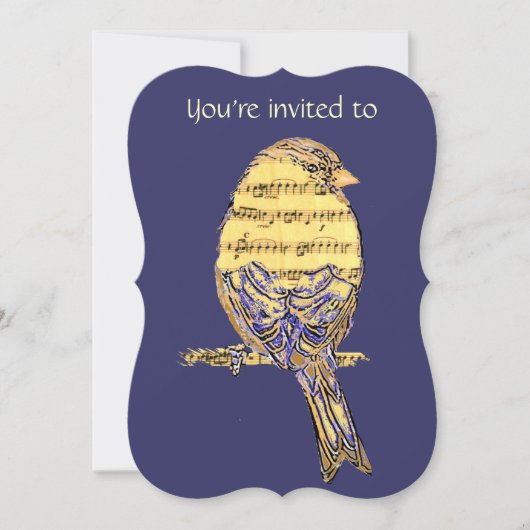 追悼式招待状音楽 招待状 (正面)