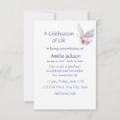 追悼式招待状 ガーデン 蝶 花 招待状 (裏面)