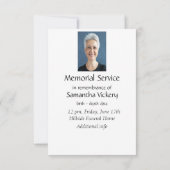 追悼式招待状 ガーベラの花のアート 招待状 (裏面)