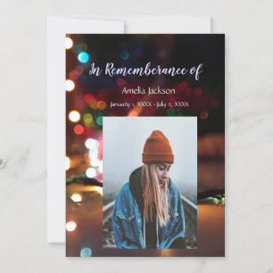 追悼式招待状 クリスマスイルミネーション 招待状