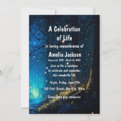 追悼式招待状 ホタルの輝き 虫の光 招待状 (裏面)