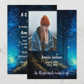 追悼式招待状 ホタルの輝き 虫の光 招待状 (正面/裏面)