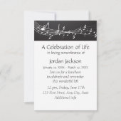 追悼式招待状 ミュージック ノーツ カスタム 招待状 (裏面)