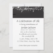 追悼式招待状 ミュージック ノーツ カスタム 招待状 (裏面)