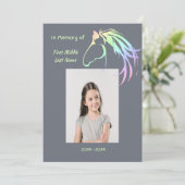 追悼式招待状 水彩パステル 馬 招待状 (スタンド正面)