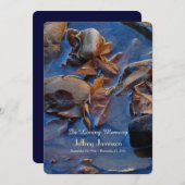 追悼式招待状，水葉の中の 招待状 (正面/裏面)