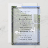 追悼式招待状、白鳥と噴水 招待状 (裏面)