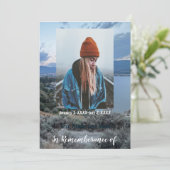 追悼式招待状 砂漠の山と湖 招待状 (スタンド正面)