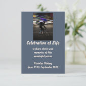 追悼式招待状 自転車 サイクリング 招待状 (スタンド正面)