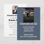 追悼式招待状 自転車 サイクリング 招待状 (正面/裏面)