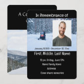 追悼式招待 スノーモービル ウィンタースポーツ 招待状 (正面/裏面)