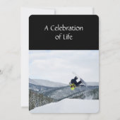 追悼式招待 スノーモービル ウィンタースポーツ 招待状 (裏面)