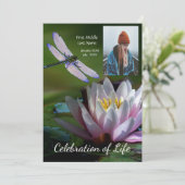 追悼式招待 ドラゴンフライ 蓮の花 招待状 (スタンド正面)