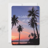 追悼式招待  南国ビーチパラダイス 招待状 (裏面)