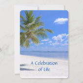 追悼式招待 南国ビーチパラダイス 招待状 (裏面)