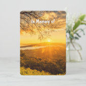 追悼式招待 美しい日の出の朝 招待状 (スタンド正面)