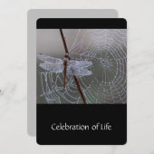 追悼式招待 蝶々 露の玉 招待状 (正面/裏面)