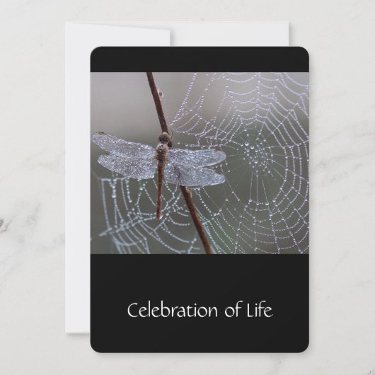 追悼式招待 蝶々 露の玉 招待状 (正面)