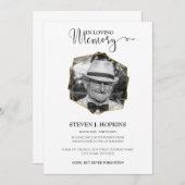 追悼式発表写真招待状 招待状 (正面/裏面)