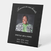 追悼式白黒写真 台座サイン (正面)