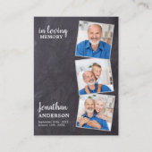 追悼式祈りの言葉カード3写真石板 コーリングカード (正面)