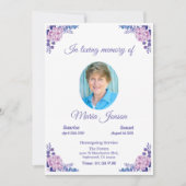 追悼式祈りの言葉カード/メモリアルサービスカード 招待状 (正面)