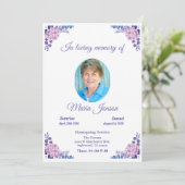 追悼式祈りの言葉カード/メモリアルサービスカード 招待状 (スタンド正面)