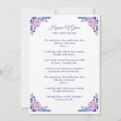 追悼式祈りの言葉カード/メモリアルサービスカード 招待状 (裏面)