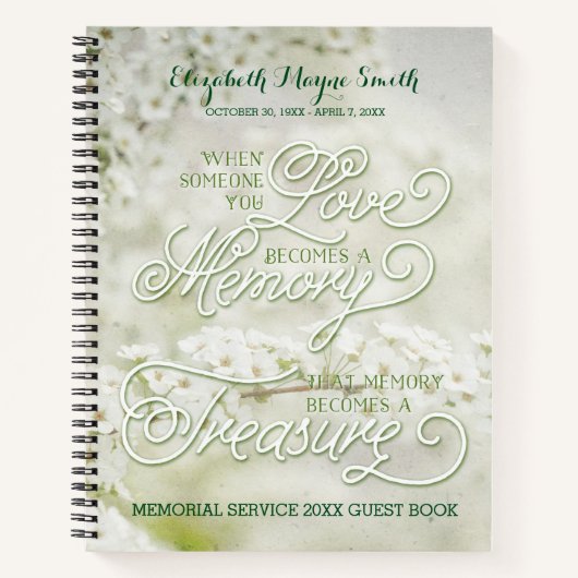 追悼式祝's a Life Guest Book ノートブック (正面)