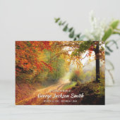 追悼式秋フォレスト秋写真を追加 招待状 (スタンド正面)
