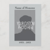 追悼式記念カード（写真付き） ポストカード (正面)