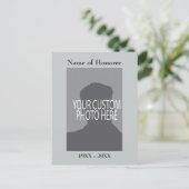 追悼式記念カード（写真付き） ポストカード (スタンド正面)