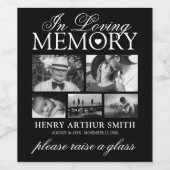 追悼式 |グラスの思い出を上げる ワインラベル (シングルラベル)