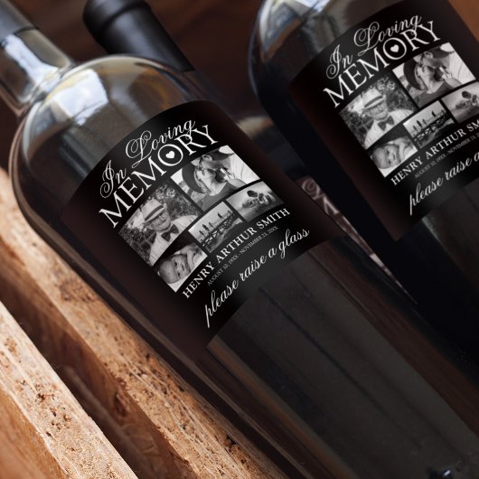 追悼式 |グラスの思い出を上げる ワインラベル