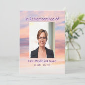 追悼式 夕焼け 夕日 背景 招待状 (スタンド正面)